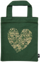 Чанта за книги Moses - Сърце с бухали, зелена