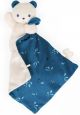 Плюшена играчка Kaloo - Мече със синьо одеялце