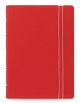 Тефтер Filofax Notebook Classic Pocket Red със скрита спирала, ластик и линирани листа