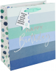 Подаръчна торбичка Eurowrap - За рожден ден, в синьо с пастелни райета, малка