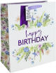 Подаръчна торбичка Eurowrap - Рожден ден, флорална, средна