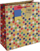 Подаръчна крафт торбичка Eurowrap - Рожден ден, много точки, малка