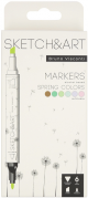 Перманентни двувърхи маркери Bruno Visconti Sketch&Art - Пролет, 6 цвята
