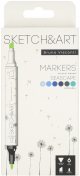 Перманентни двувърхи маркери Bruno Visconti Sketch&Art - Морски пейзаж, 6 цвята