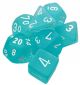 Комплект зарчета за ролеви игри Chessex: Gemini Polyhedral Frosted Teal/White, 7бр.