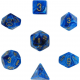 Комплект зарчета за настолни игри Chessex: Vortex Polyhedral Blue/Gold, 7 бр.