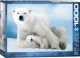 Пъзел Eurographics - Майка и бебе полярни мечки, 1000 части