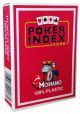 Карти за игра Modiano Poker Index 100% Plastic, червен гръб