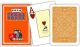 Покер карти Texas Poker 100% Plastic, оранжев гръб