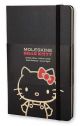 Джобен черен тефтер Moleskine Hello Kitty с широки редове, Limited Edition