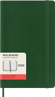 Зелен ежедневник тефтер - органайзер Moleskine за 2024 година с меки корици