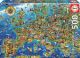 Пъзел Educa: Необикновена карта на Европа, 500 части