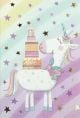 Картичка Busquets за рожден ден: Еднорог с торта