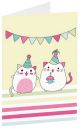 Картичка Busquets за рожден ден: Котета с шапки