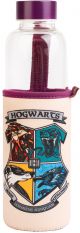 Стъклена бутилка за вода Grupo Erik - Harry Potter Hogwarts, 500 мл.