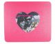 Розова подложка за мишка със снимка Heart Glitter