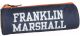 Кръгъл ученически несесер Franklin and Marshall, тъмносин цвят