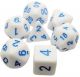 Комплект зарчета за настолни игри Dice4Friends: Dice Set - Marshmallow Blue, 7 бр.