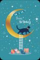Картичка Editor: Котка върху Луна