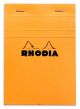 Оранжев блок - пад Rhodia Basics №13 - 80 листа на малки квадратчета
