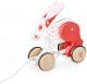 Дървена играчка Hape - Заек на колела за дърпане