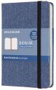 Джобен тефтер Moleskine Limited Editions Denim Antwerp Blue с твърди корици и линирани страници
