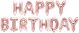 Фолиев балон PartyDeco - Happy Birthday, розово злато