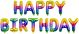 Фолиев балон PartyDeco - Happy Birthday, дъга