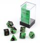 Комплект зарчета за ролеви игри Chessex: Gemini Polyhedral зелени, 7бр.