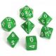 Комплект зарчета за настолни игри Chessex: Opaque Polyhedral зелен, 7бр.
