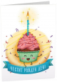 Картичка Art Cards - Честит рожден ден, мъфин със свещичка