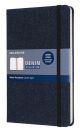 Класически тефтер Moleskine Limited Editions Denim Prussian Blue с твърди корици и линирани страници