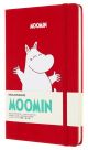 Класически тефтер Moleskine Limited Editions Moomin Red с твърди корици и линирани страници