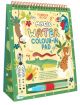 Тефтер за оцветяване с вода Floss & Rock, Magic Colour-in pad, Jungle - Диви животни