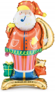 Коледен фолиев балон PartyDeco - Дядо Коледа с торба