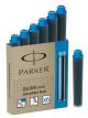 Комплект 6 бр. патрончета (пълнители) Parker за писалки, сини