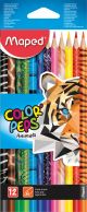 Цветни моливи Maped Color'Peps Animals, 12 цвята
