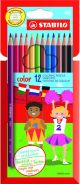 Комплект цветни моливи Stabilo, 12 цвята