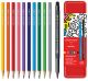 Комплект моливи Caran D'Ache - Keith Haring, 10 цвята и маркер Fibralo