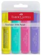 Текстмаркери Faber-Castell, 4 пастелни цвята