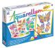 Комплект за оцветяване с акварелни бои Aquarellum - Пеперуди и цветя