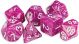 Комплект зарчета за настолни игри Dice4Friends: Dice Set - Pink/White, 7 бр.