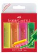 Неонови текстмаркери Faber-Castell, 4 цвята