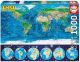 Неонов пъзел Educa - Карта на света, 1000 части