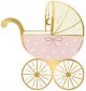 Салфетки PartyDeco - Розова бебешка количка, 20 бр.
