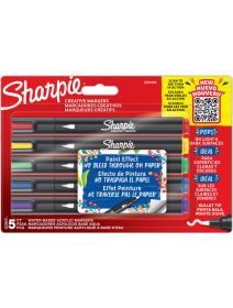 Комплект акрилни маркери Sharpie Creative Bullet Tip, 5 цвята