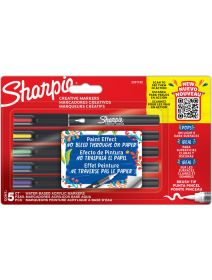 Комплект акрилни маркери Sharpie Creative Brush Tip, 5 цвята