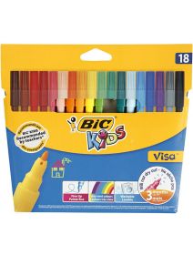 Флумастери BIC Kids Visa, 18 цвята