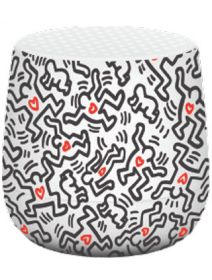 Мини безжична тонколона Lexon x Keith Haring, Mino+ Love White