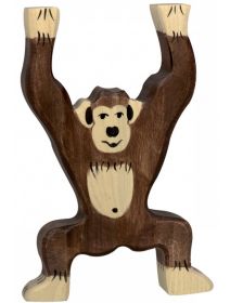 Дървена фигурка Holztiger - Стоящо шимпанзе